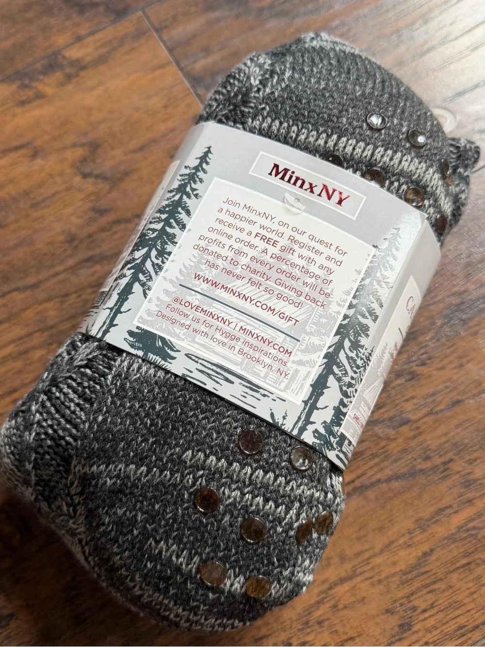 Men's Gray Cable Knit Infused Socks WINTER SOCKS